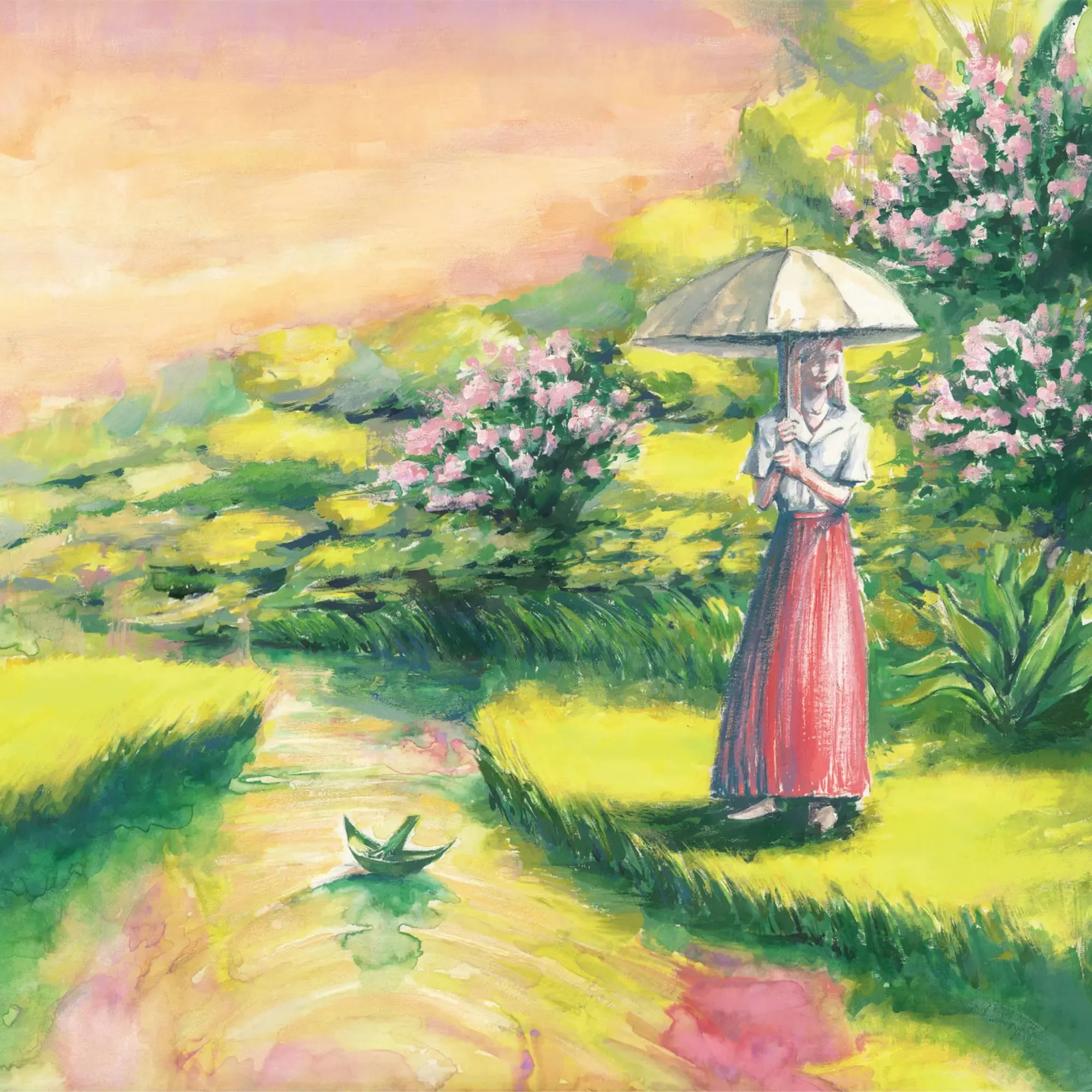 art for Yorushika's song 都落ち