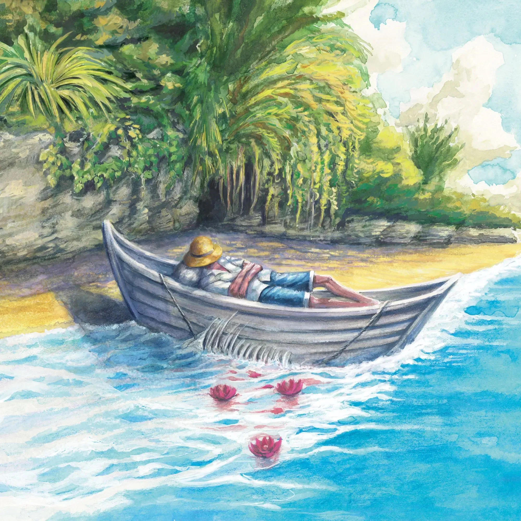 art for Yorushika's song 老人と海
